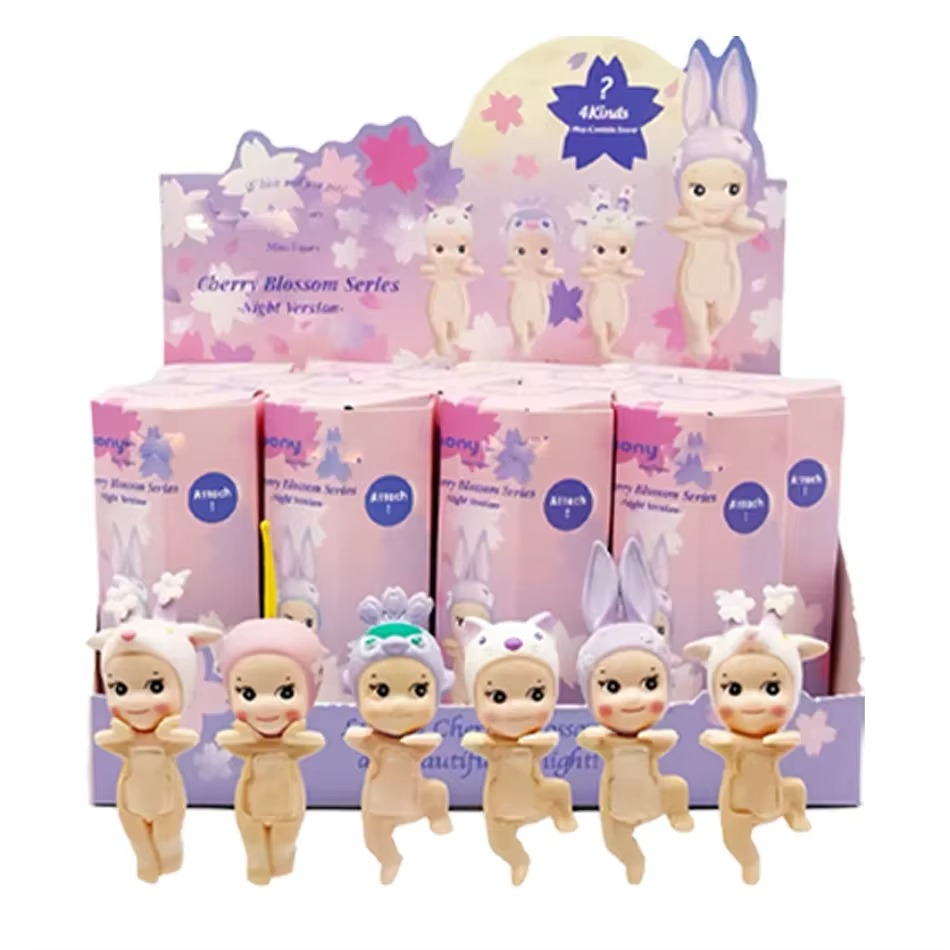 Angel Doll Cherry Blossom Series Night Version Blind Box Collect Hippers Action Figure Angel Doll Cherry Blossom Series Night Version Blind Box Collect Hippers Action Figure